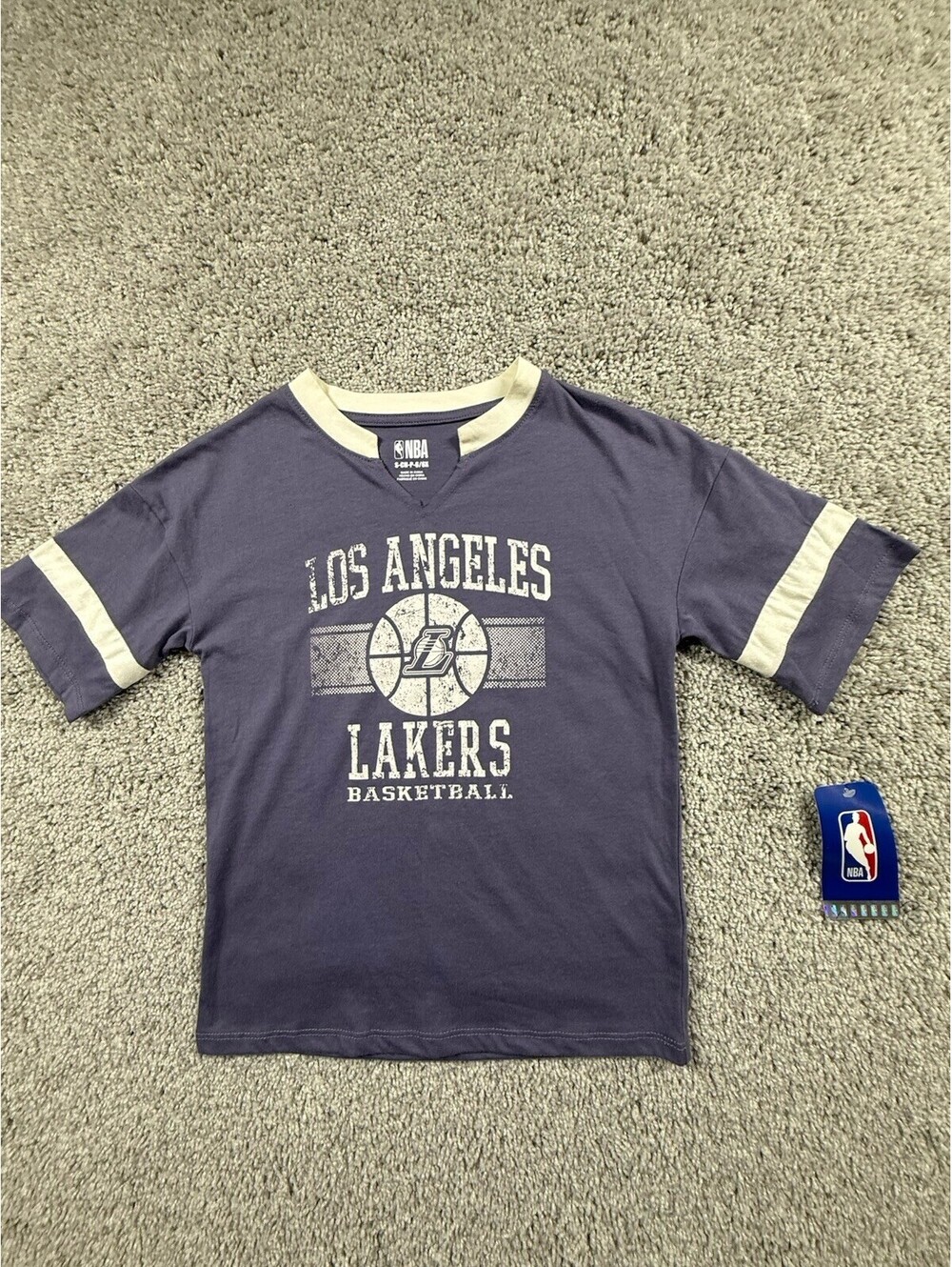 NWT NBA L A Lakers Girls T Shirt Size 6X Small Purple